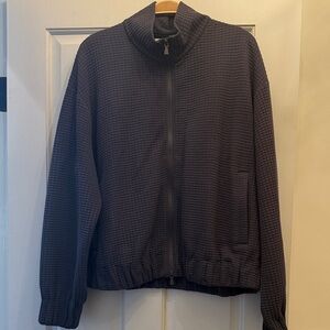 Peter Millar Charcoal Textured Zip-Up Jacket